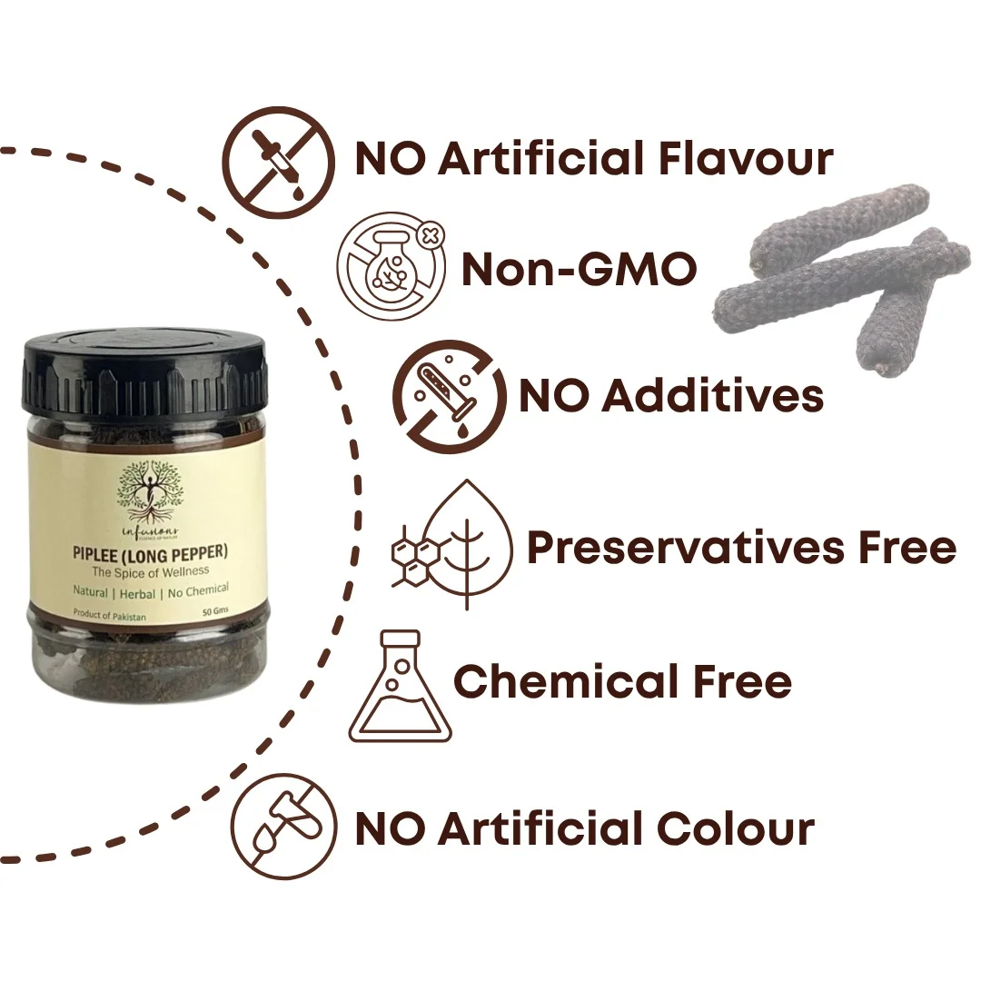 Piplee 100% natural pure quality seals - chemical-free, non-GMO and preservative-free