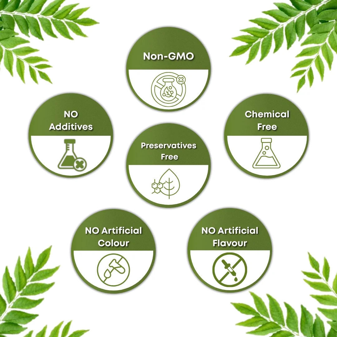 Fresh Curry Leaves 100% natural pure quality seals - chemical-free, non-GMO and preservative-free