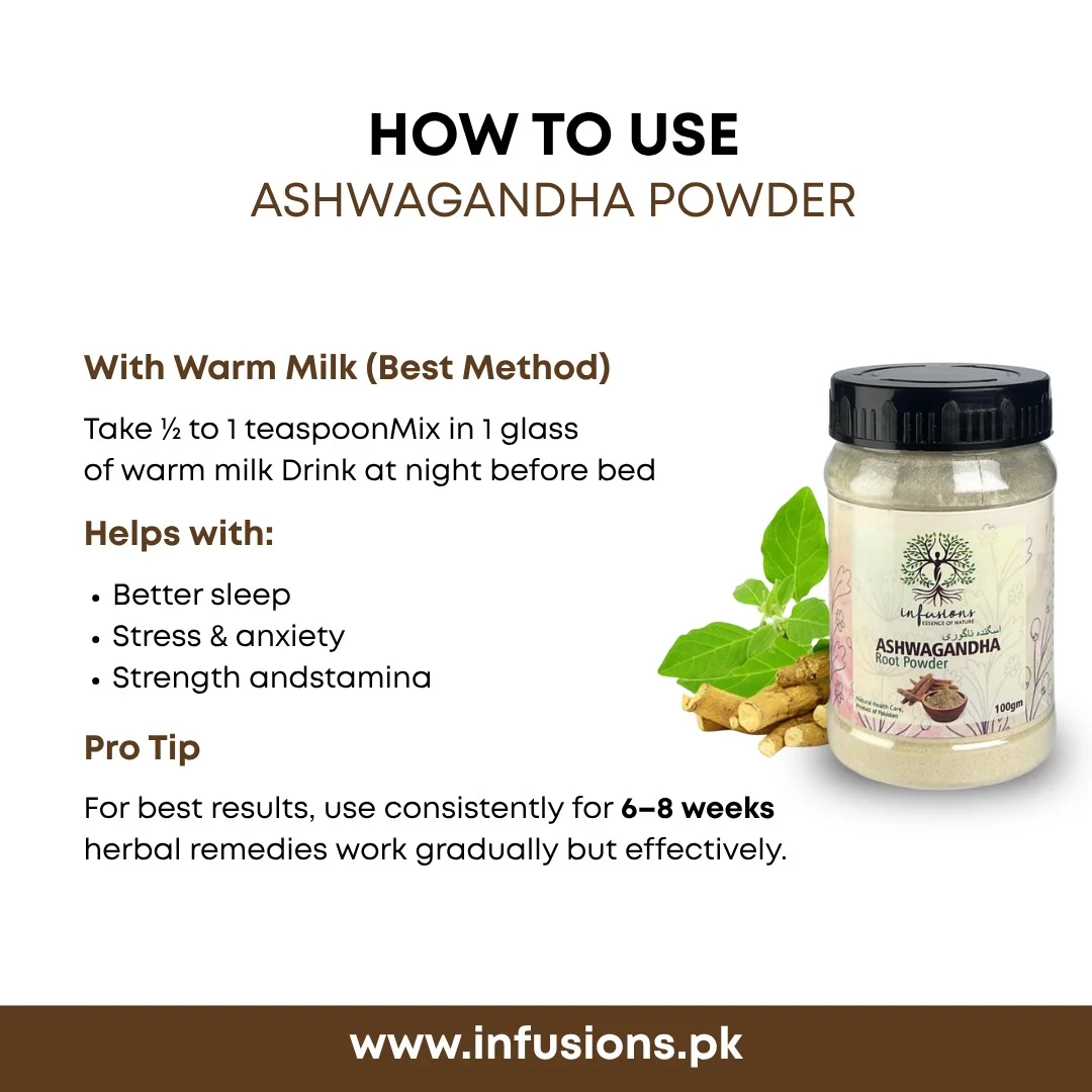 Ashwagandha Roots Powder 100% natural pure quality seals - chemical-free, non-GMO and preservative-free