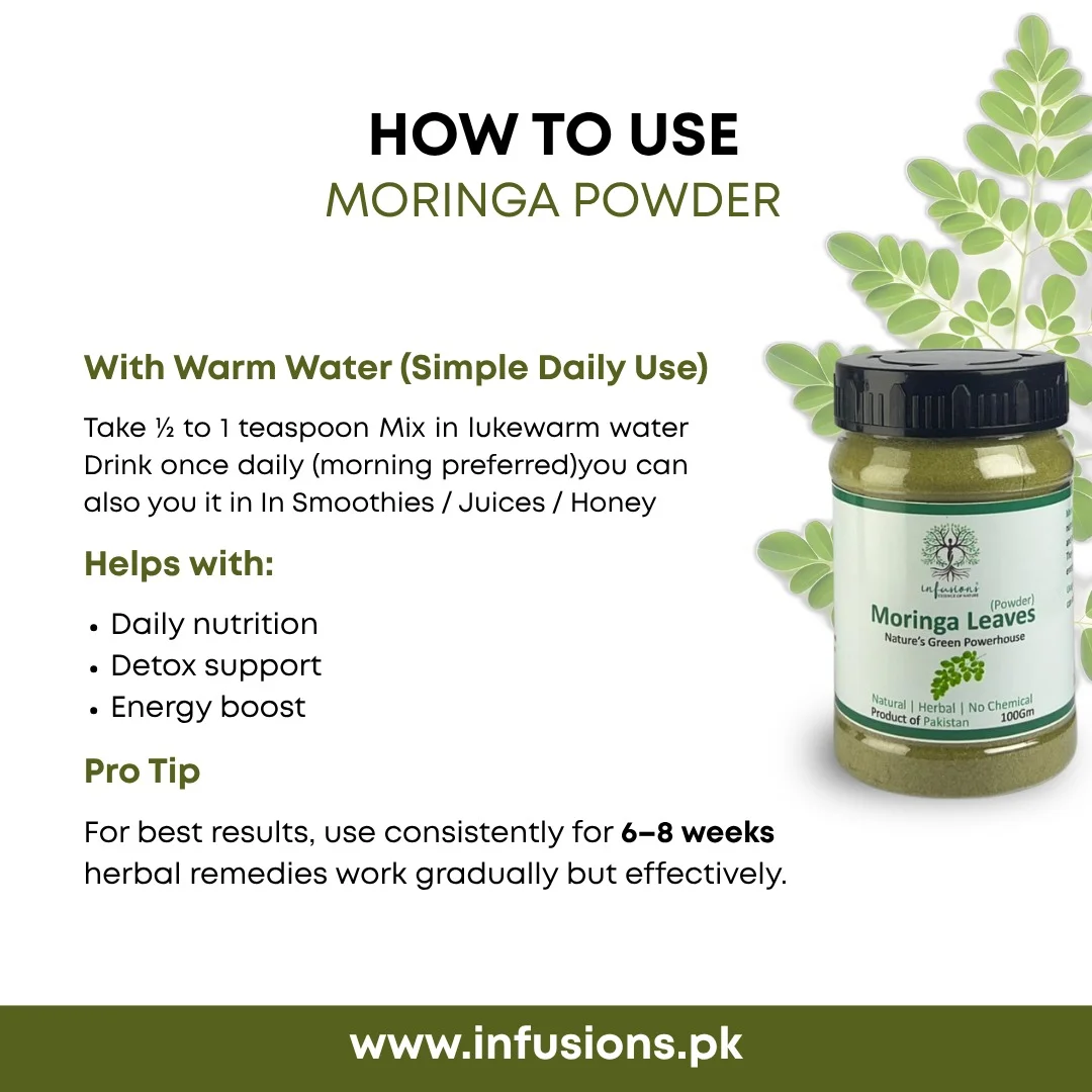 How to use Moringa Leaves Powder - directions for use, dosage and step-by-step instructions