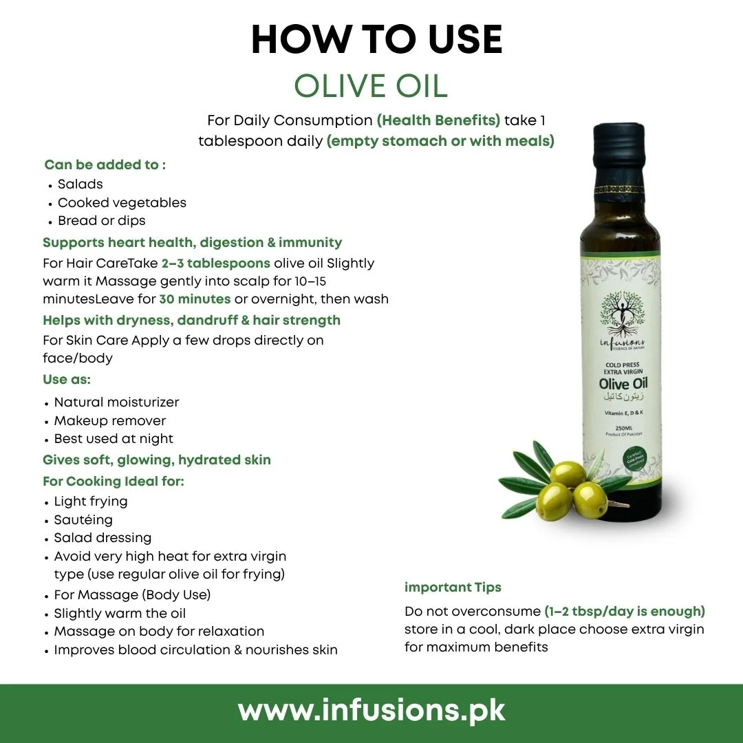 How to apply Cold Pressed Extra Virgin Olive Oil - step-by-step hair and skin application guide